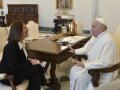 La presidenta del Congreso español, Francina Armengol, es recibida en audiencia por el papa Francisco en el Vaticano
