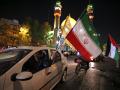 Manifestantes iraníes celebran el ataque a Israel