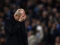 Pep Guardiola reacciona durante el partido de vuelta de cuartos de final de la Liga de Campeones