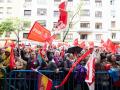 Manifestación en apoyo a pedro Sánchez este sábado en la calle Ferraz de Madrid