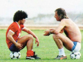 Menotti conversa con Maradona