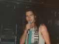 Eddie Vedder, cantante de Pearl Jam, durante un concierto en 1991