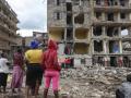 Edificio destrozado por las inundaciones en Kenia