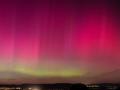 El cielo de la ciudad alemana de Bamberg iluminada por la aurora boreal