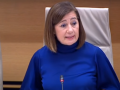 La presidenta del Congreso de los Diputados, Francina Armengol, durante su comparecencia en la  comisión de investigación del Congreso por el caso PSOE