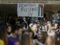 Imagen de una de las protestas propalestinas en la Universidad de Valencia