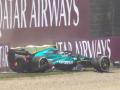 Fernando Alonso se chocó contra el muro de la curva 18 del circuito de Ímola