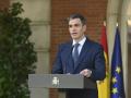 Pedro Sánchez, durante la comparecencia para reconocer el Estado de Palestina