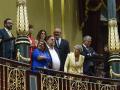 Oriol Junqueras en la tribuna de invitados