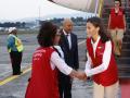 Doña Letizia, a su llegada al aeropuerto de La Aurora de Guatemala