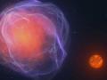 Una simulación de un hipotético par binario J1249+36-enana blanca termina con la enana blanca explotando en una supernova