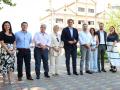 Rueda de prensa del alcalde de Puente Genil celebrada en la Plaza Manuel García Cejas