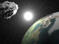 Ilustración de un asteroide pasando cerca de la Tierra