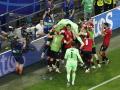 Georgia festeja el segundo gol ante Portugal