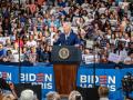Biden en un acto de campaña en Carolina del Norte