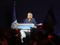 Marine Le Pen en un acto tras las elecciones