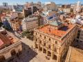 Vista aérea de edificios en la ciudad de Castellón de la Plana