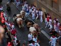 Segundo encierro de los Sanfermines en el Día de San Fermín