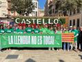 Imagen de 'Plataforma per la Llengua' en protesta por el cambio del topónimo de la ciudad de Castellón