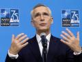 Washington (United States), 10/07/2024.- NATO Secretary General Jens Stoltenberg speaks to members of the news media as he arrives at the NATO Summit at Walter E. Washington Convention Center in Washington, DC, USA, 10 July 2024. The 75th Anniversary NATO Summit is taking place in Washington, DC, from 09 to 11 July 2024. EFE/EPA/MICHAEL REYNOLDS