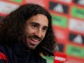 Marc Cucurella durante una rueda de prensa con España en la Eurocopa