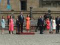 Los Reyes, acompañados de la Princesa de Asturias y la infanta Sofía en la Ofrenda al Apóstol Santiago