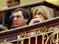 David Sánchez y Begoña Gómez en el Congreso de los Diputados