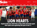 The Sun titula con "corazones de león" y lamenta perder la final de Eurocopa por segunda vez seguida