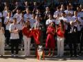 El rey Felipe VI, junto a la reina Letizia, la infanta Sofía y la princesa Leonor, reciben a la selección española