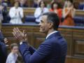 El presidente del Gobierno, Pedro Sánchez, tras su comparecencia en el Congreso