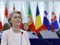 Ursula von der Leyen, durante su investidura en el Parlamento Europeo