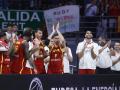 Los jugadores de la selección española de baloncesto organizaron su propio desfile en Lille