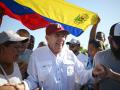 Edmundo González Urrutia, candidato presidencial de la oposición venezolana en un acto de campaña