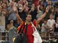 El español Rafa Nadal tras perder ante los estadounidenses Austin Krajicek y Rajee Ram