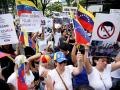 Manifestantes por el fraude electoral en Venezuela