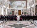 El Papa Francisco con los seminaristas de Getafe en la audiencia privada de esta mañana