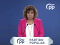 Dolors Montserrat (PP) durante la rueda de prensa de hoy lunes