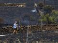 Vista general de la superficie afectada por el incendio en los términos municipales de El Molar y Pedrezuela, esta semana en Madrid