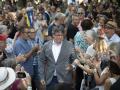 Puigdemont, durante un acto en el sur de Francia antes de su regreso a España