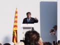 El expresidente de la Generalitat de Catalunya Carles Puigdemont interviene durante un acto de bienvenida organizado por entidades independentistas en el paseo Lluís Companys, a 8 de agosto de 2024, en Barcelona, Catalunya (España). Dicha concentración ha sido convocada por entidades independentistas, con la asistencia de Junts, ERC, CUP, ANC, Òmnium Cultural, CDR y Associació de Municipis per la Independència (AMI). Puigdemont tiene previsto asistir a este acto de bienvenida para después participar en el pleno de investidura del líder del PSC, casi siete años después de instalarse en Bélgica por las consecuencias judiciales del 'procés', y con una orden de detención.
David Zorrakino / Europa Press
08/8/2024