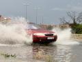 Una fuerte tormenta cae este lunes sobre Logroño