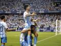 Cordero celebra el 2-1 frente al Albacete