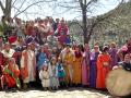 Los vecinos de Cabra de Mora (Teruel), durante la representación de la Pasión en Semana Santa