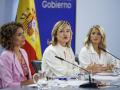 La ministra portavoz, junto a las vicepresidentas Montero y Díaz