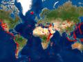 Mapa de volcanes activos en el mundo