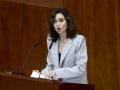 La presidenta madrileña, Isabel Díaz Ayuso, durante el debate de Estado de la región