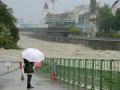 Imagen de la crecida de un río en Viena a causa de la tormenta Boris