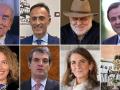 De izquierda a derecha y de arriba abajo: Alfonso López Quintás, Luis Ventoso, José Luis López-Linares, Juan Antonio Perteguer, Alejandra Salinas, José Manuel Díez Quintanilla, Emma de León y la Madre Belén rodeada de religosas del Cottolengo del Padre Alegre