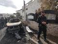 Un miembro de las Fuerzas de Seguridad israelí hace guardia dentro de una zona acordonada en Kiryat Bialik, en Israel