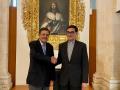 El Dean Presidente del Cabildo Catedral de Sevilla, Francisco José Ortiz Bernal, y el Rector de la Universidad CEU Fernando III, José Alberto Parejo Gámir